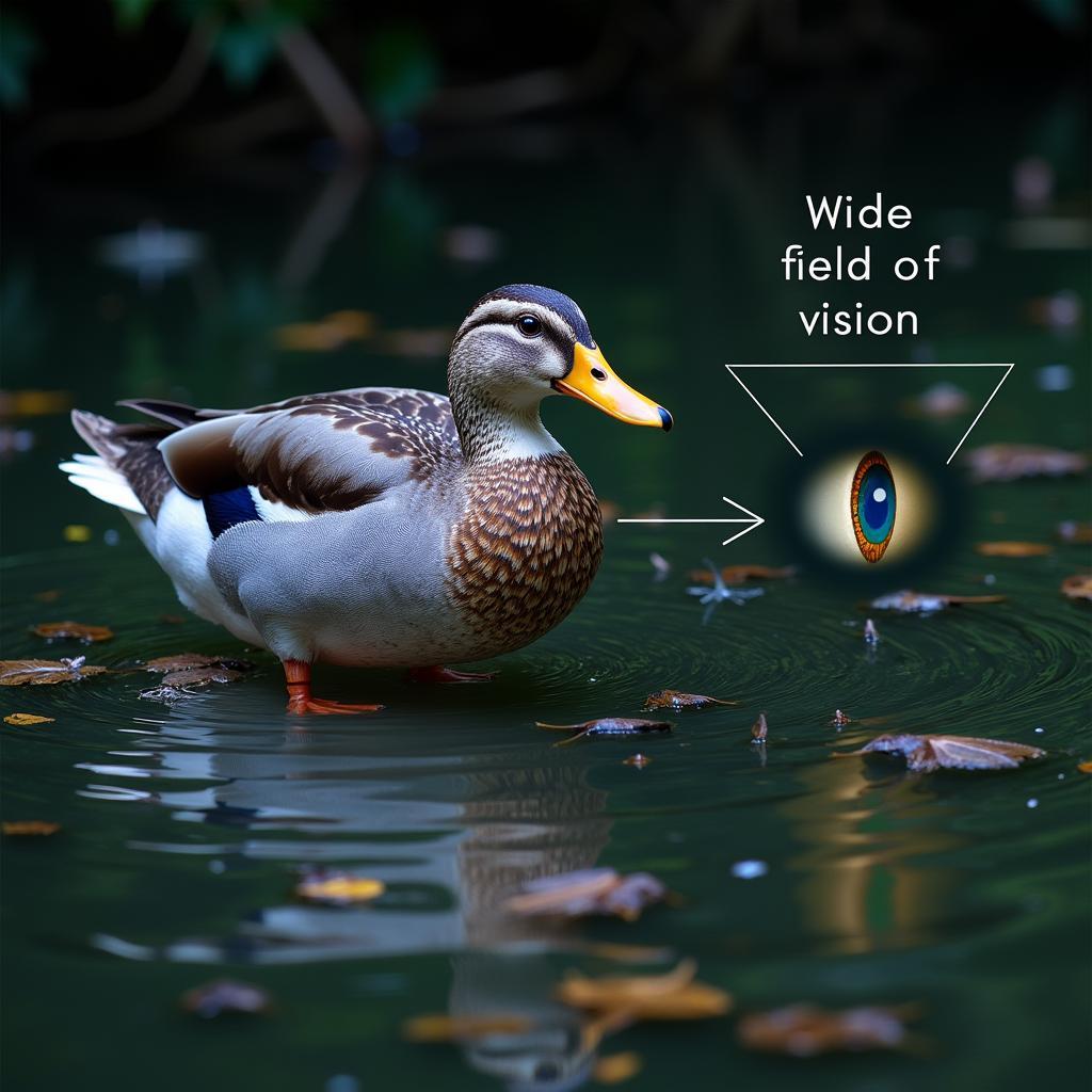 Duck Vision: Field of View and Low-Light Adaptation