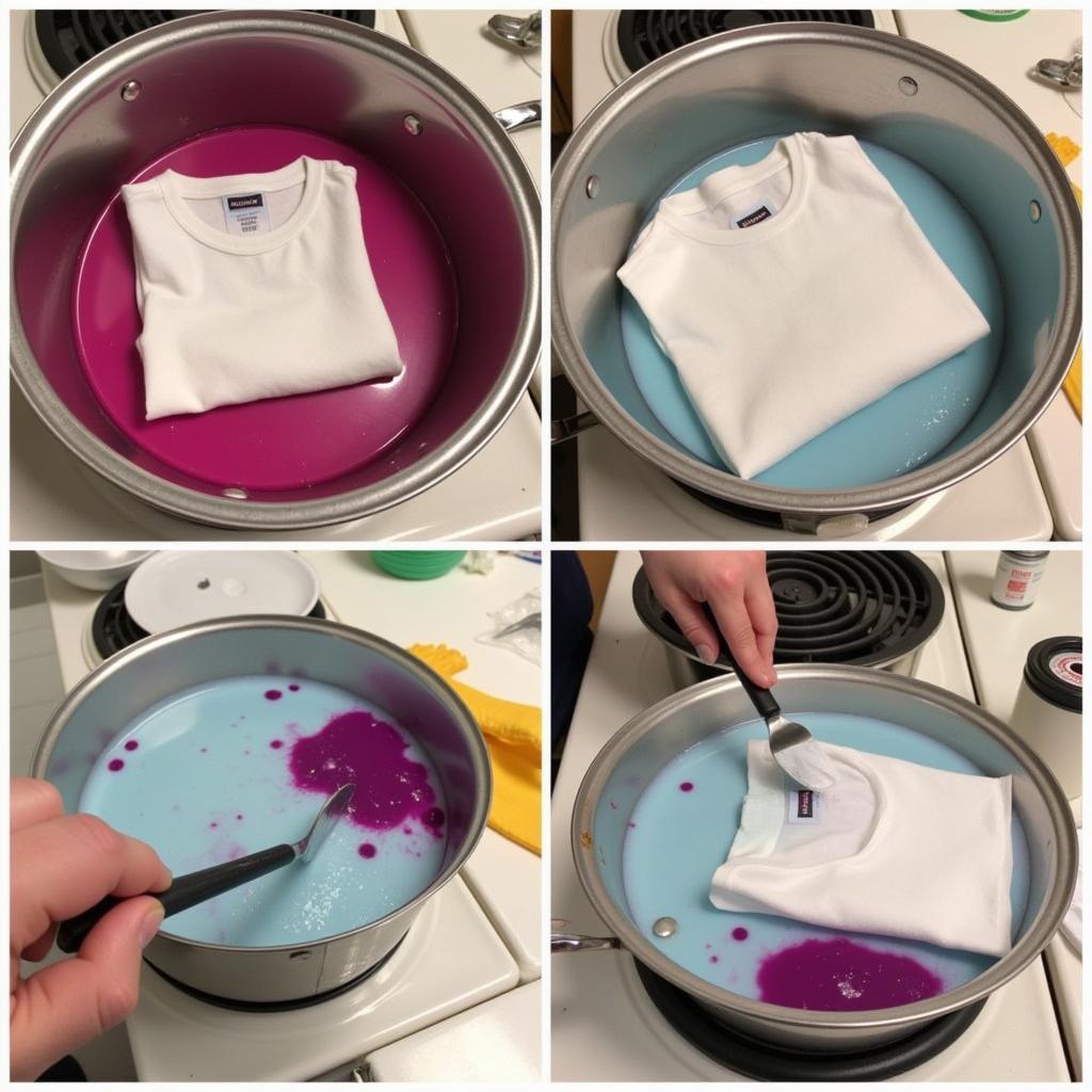 Dyeing Clothes with Food Coloring Process