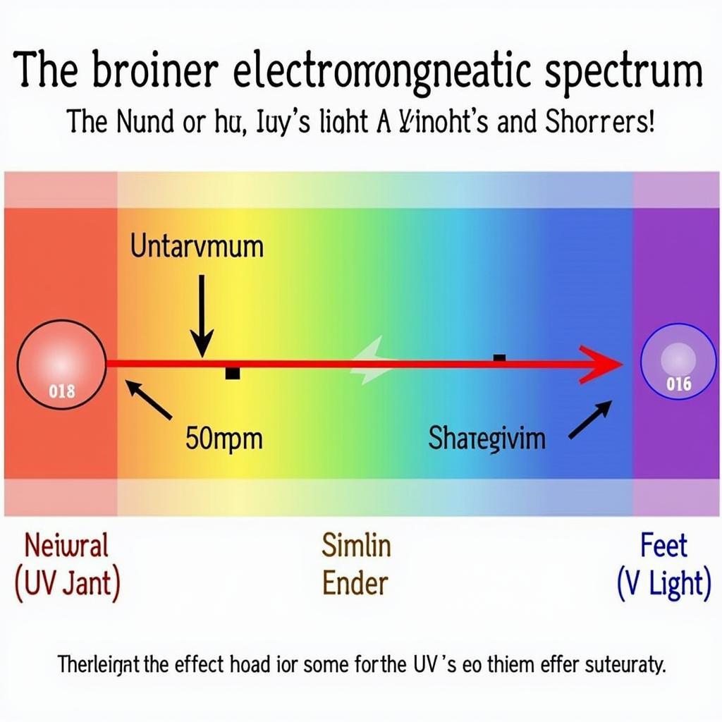 Electromagnetic Spectrum Showing Ultraviolet Light and its Wavelength Relative to Visible Light