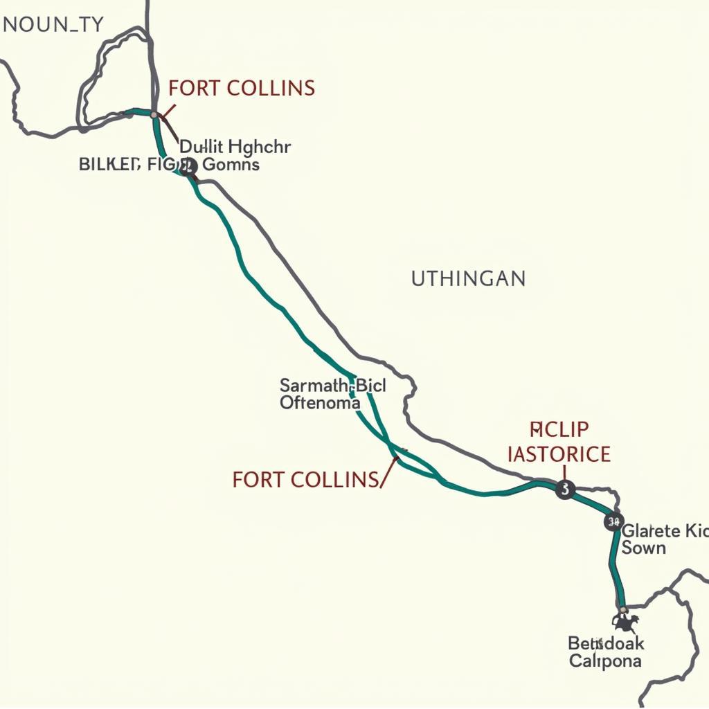 Fort Collins to Boulder Bike Route Map