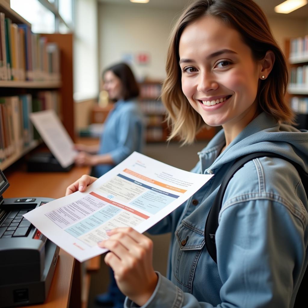 Free Color Printing at the Library