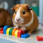 Guinea pig undergoing color vision testing