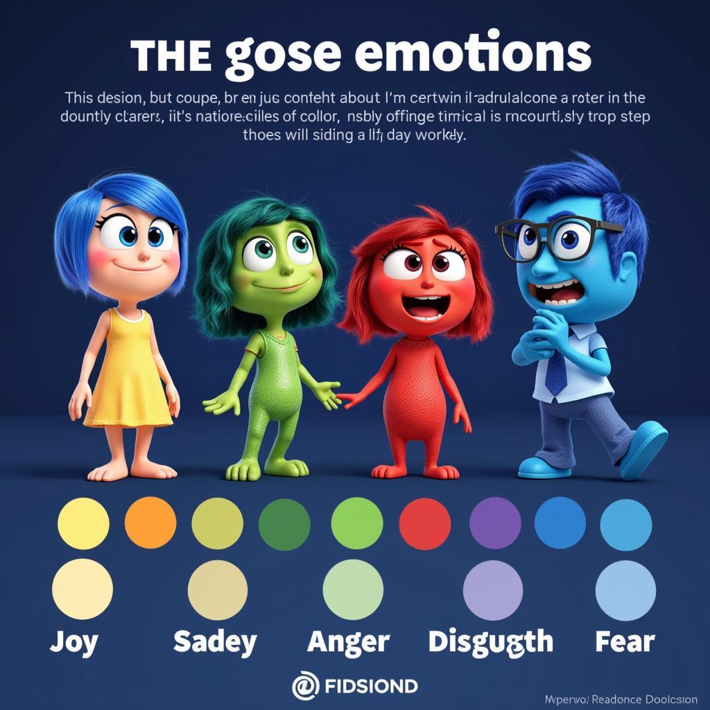 Inside Out Emotions and their Color Palette: A Visual Guide