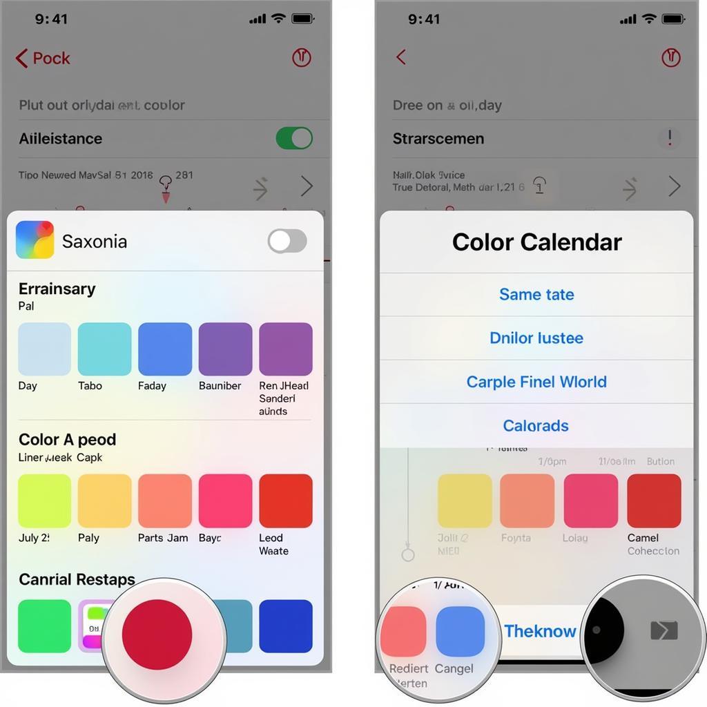 iPhone Calendar Color Options