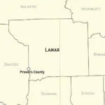 Lamar Colorado in Prowers County Map