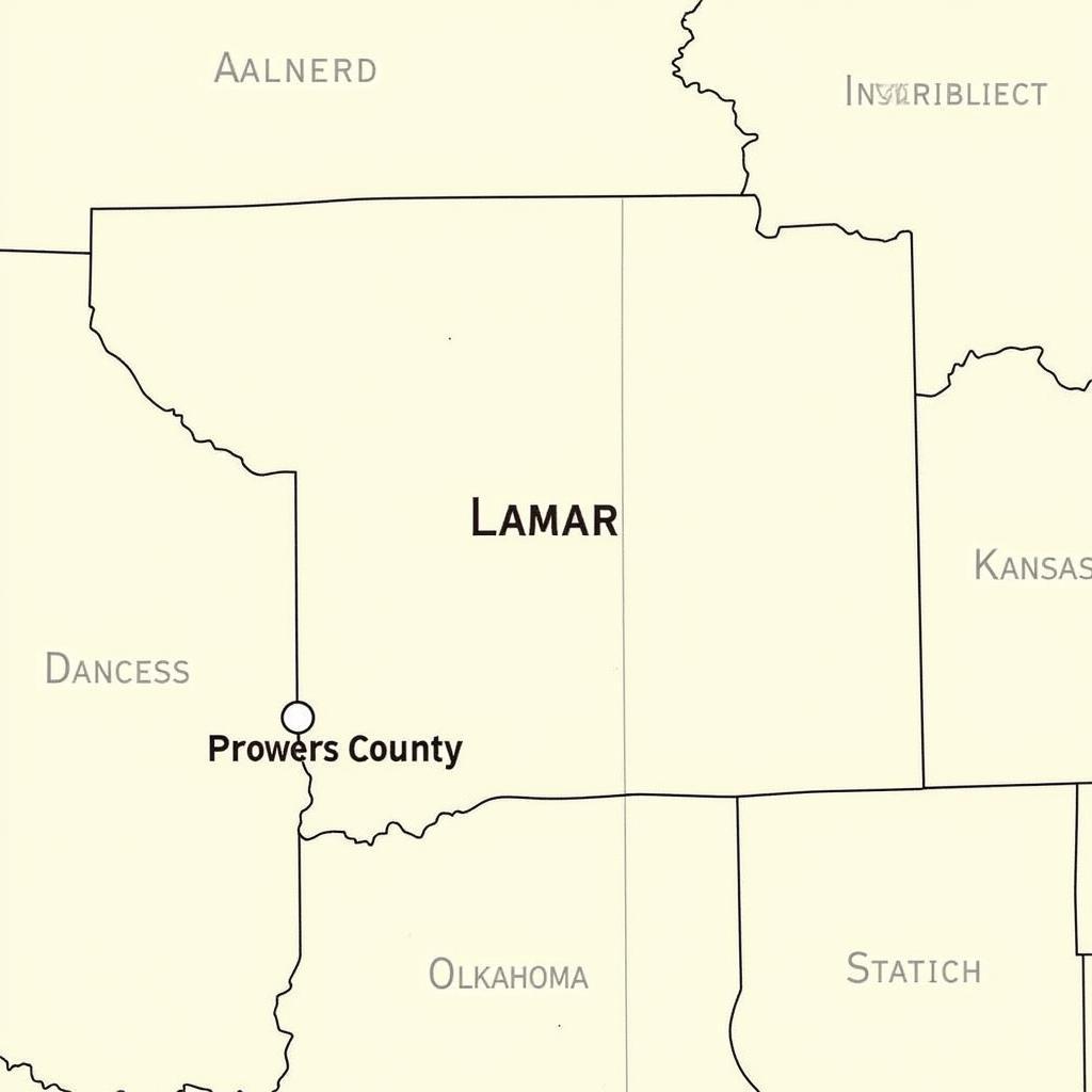 Lamar Colorado in Prowers County Map