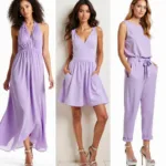 Silver Shoes Paired with a Lilac Dress: Style Inspiration