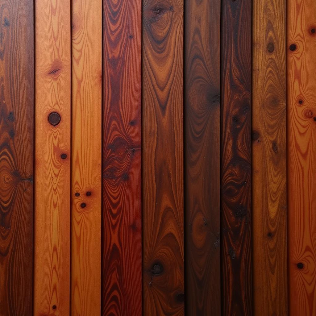 Mahogany Wood Variations Showing Different Shades and Grain Patterns