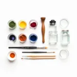 Essential supplies for making watercolor paint