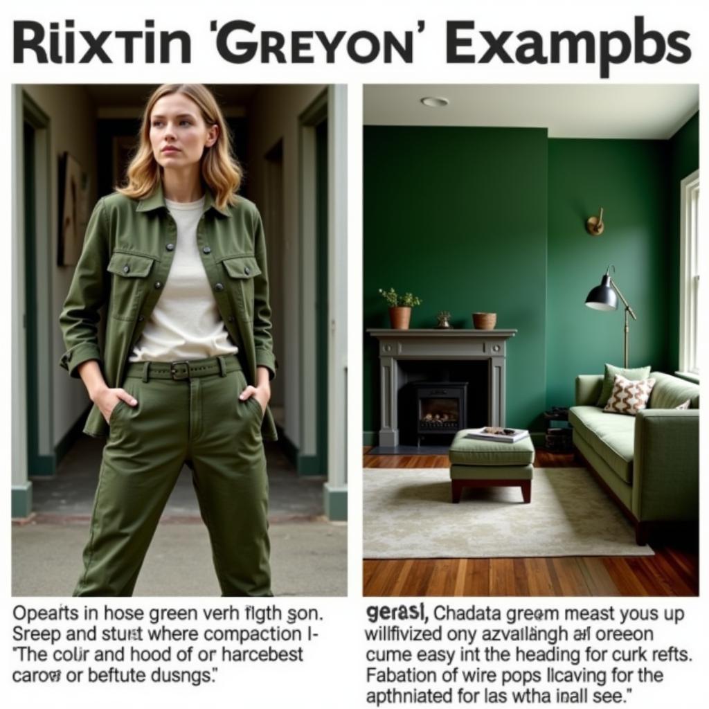 Military Green in Fashion and Interior Design