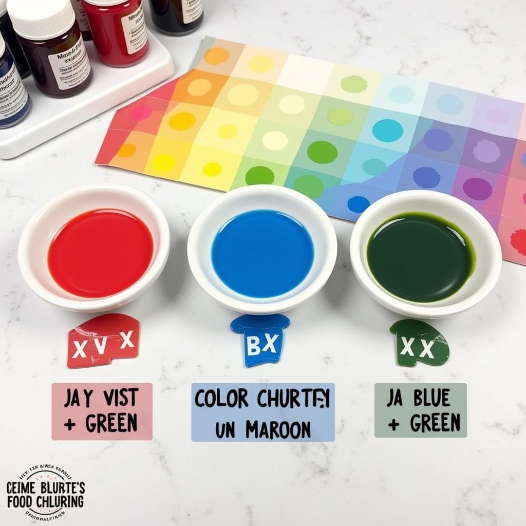 Mixing Maroon Food Coloring Variations