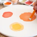 Mixing Peach Color with Paints