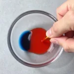 Mixing Red and Blue Food Coloring