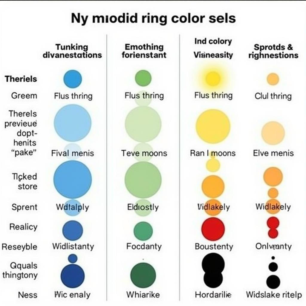 Mood Ring Color Chart