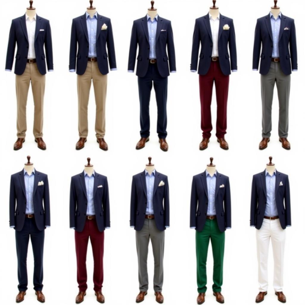 Navy Blazer with Different Pant Colors Style Guide