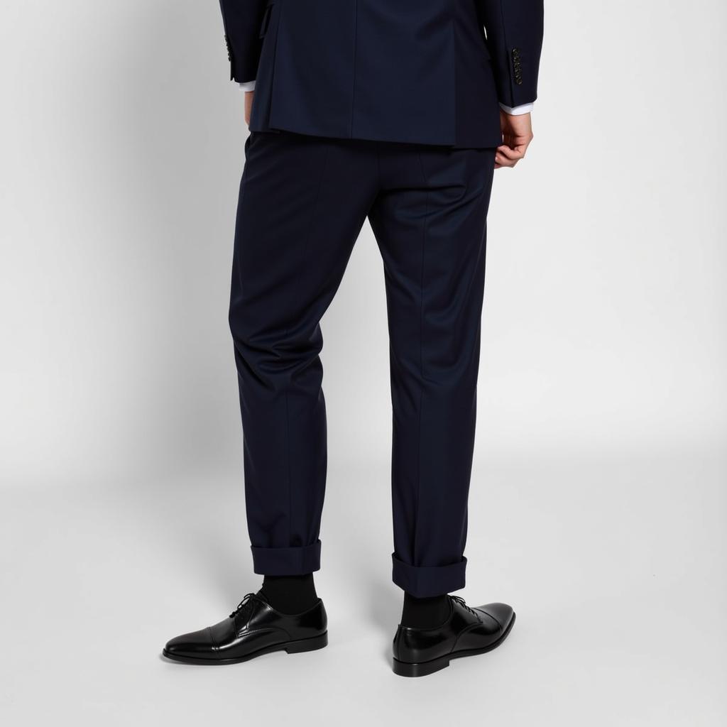 Navy Suit with Black Socks