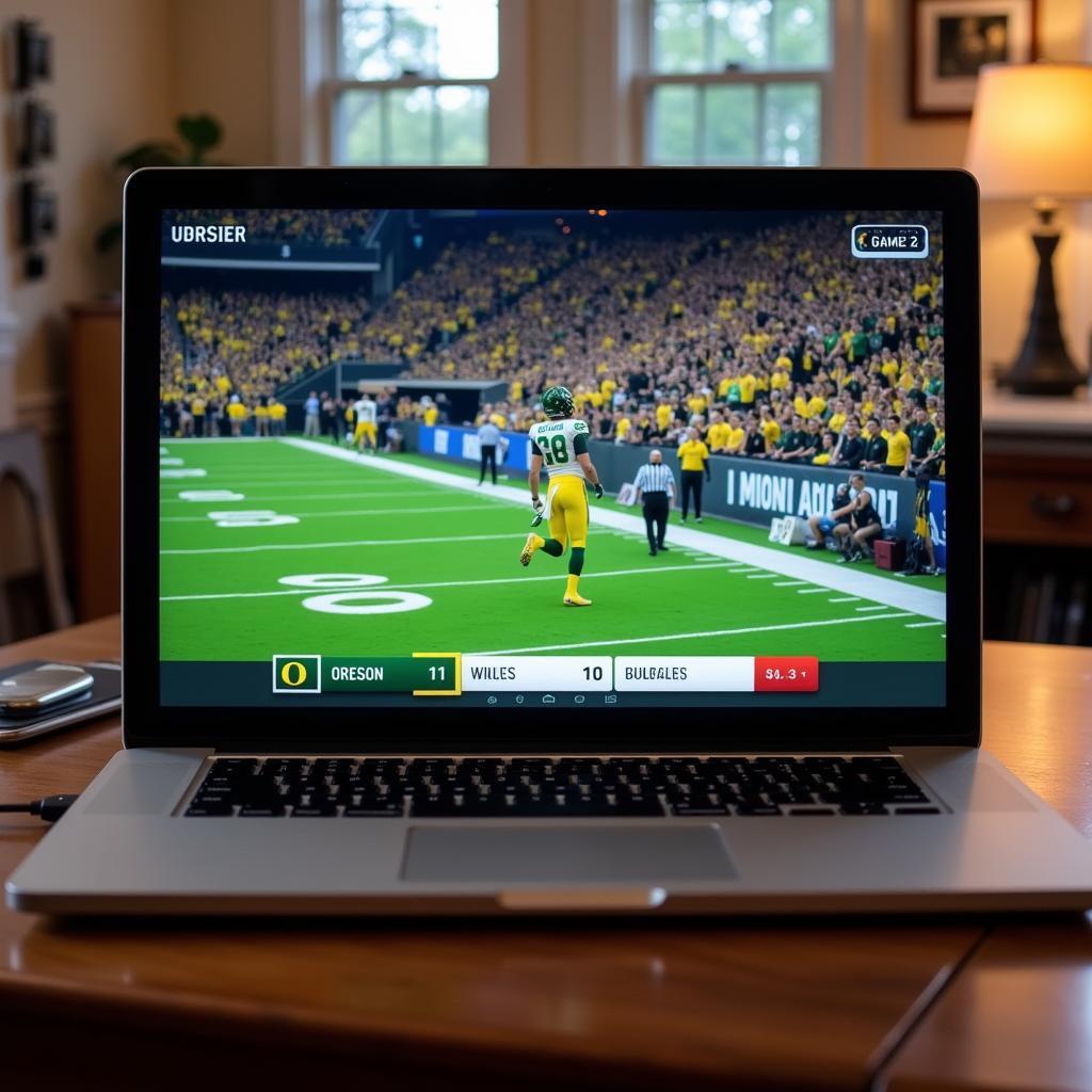 Oregon Ducks vs Colorado Buffaloes Live Stream on Laptop