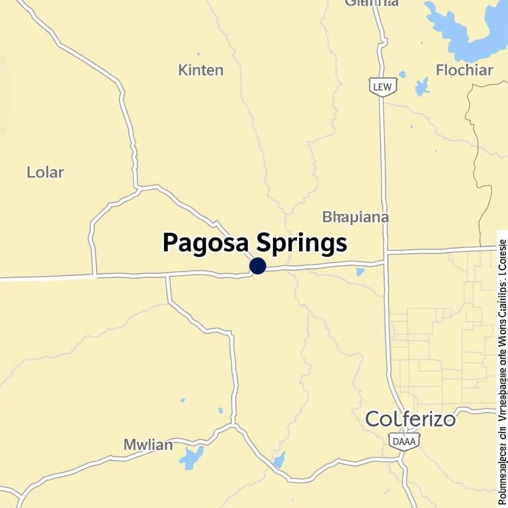 Pagosa Springs Colorado Location Map