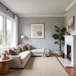 Passive Gray Living Room with Neutral Accents