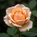 Peach roses express sympathy and remembrance.