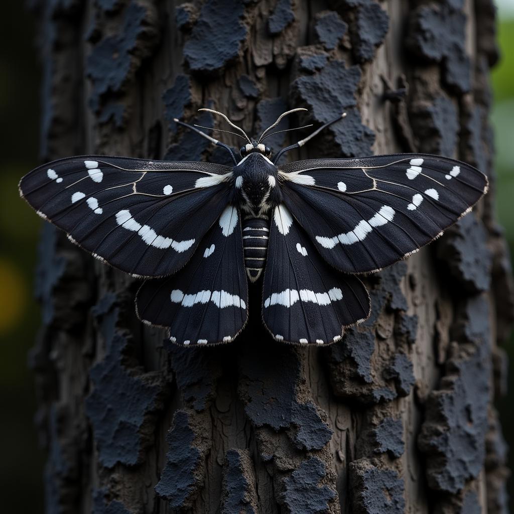 Peppered Moth Carbonaria Form Camouflage