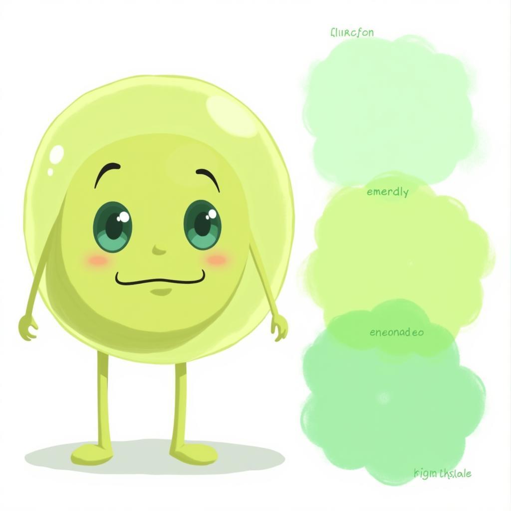 Plankton's Olive Green Color Compared to Other Greens