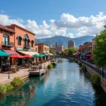 Pueblo Colorado Riverwalk and Cityscape