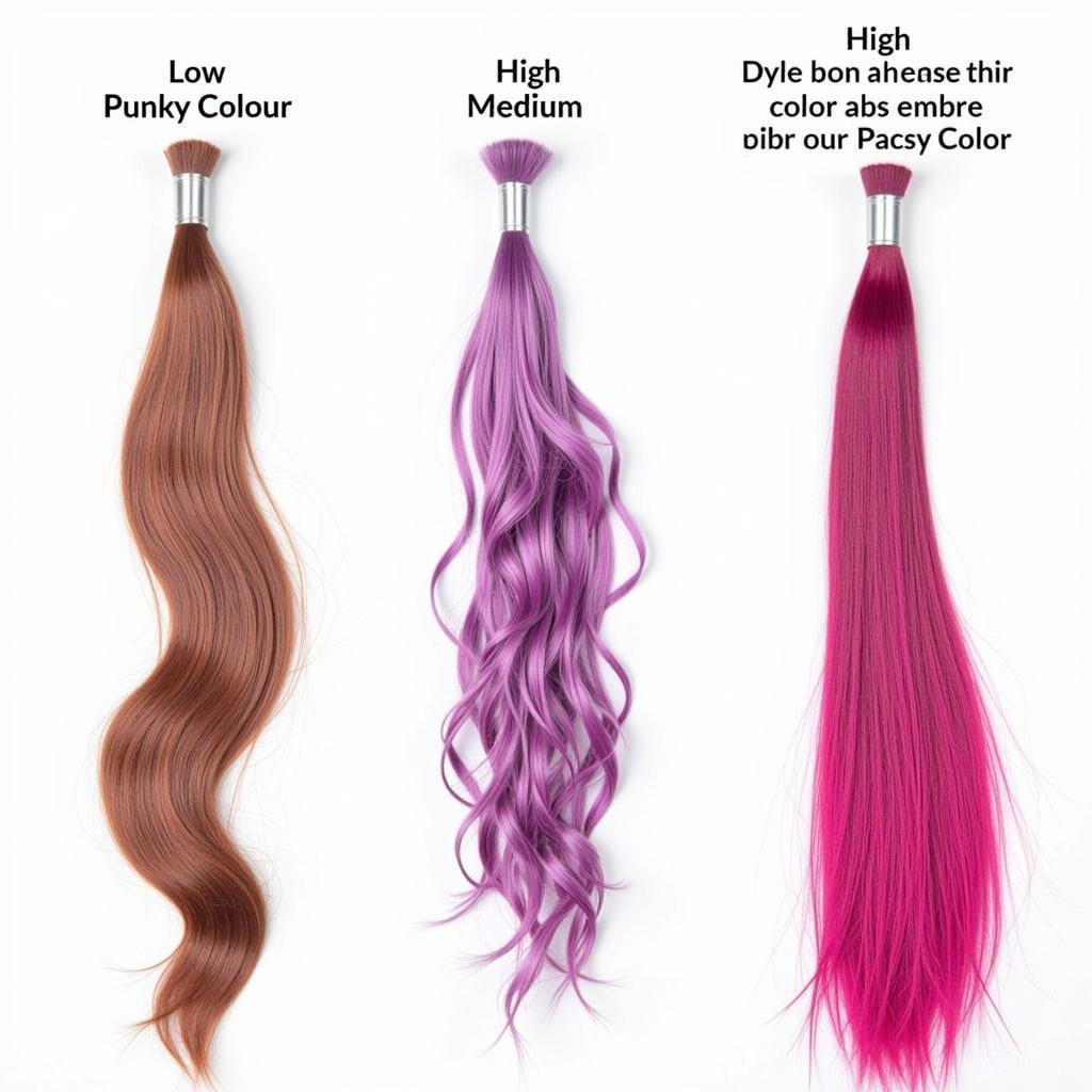 Punky Color on Different Hair Porosities