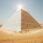 Egyptian Pyramid with Original White Casing