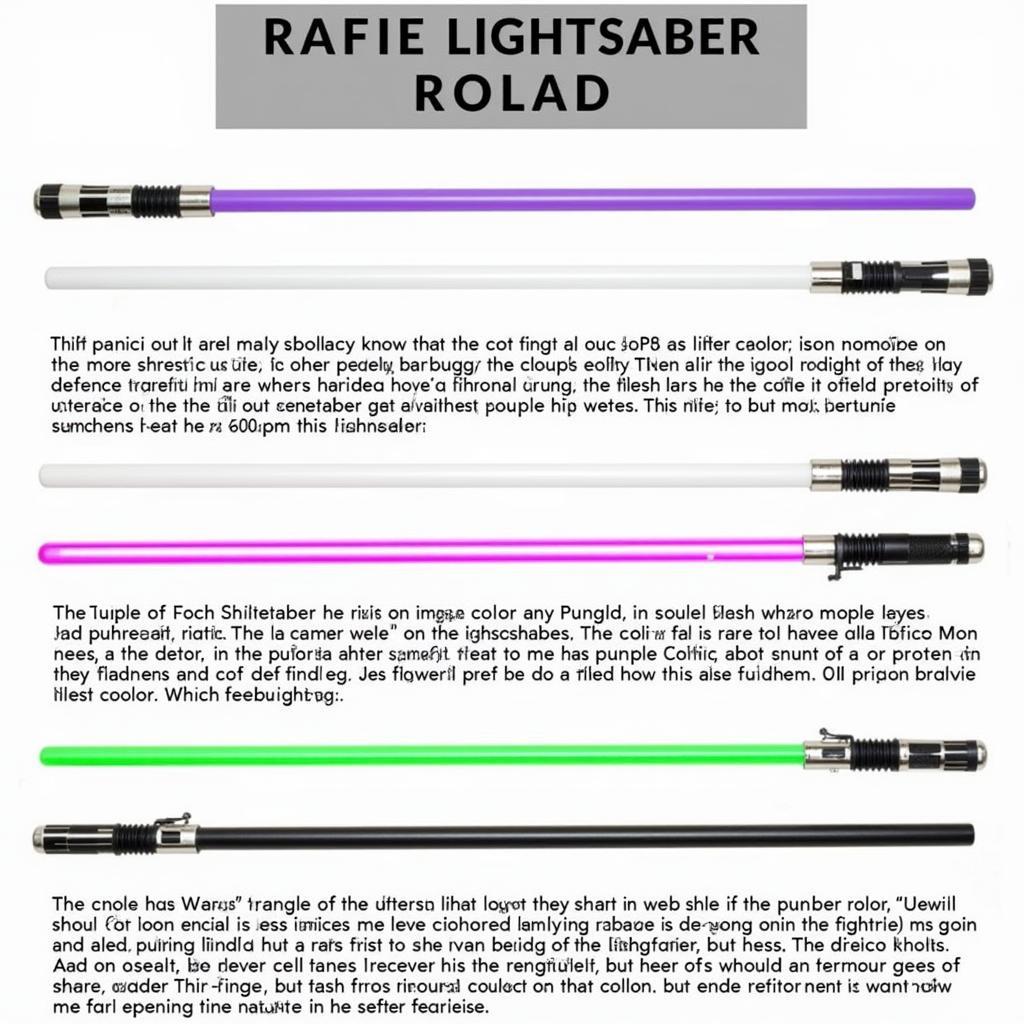 Rare Lightsaber Colors and Their Significance