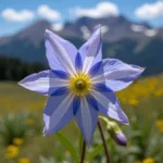 Close-Up of a Rocky Mountain Columbine in Full Bloom