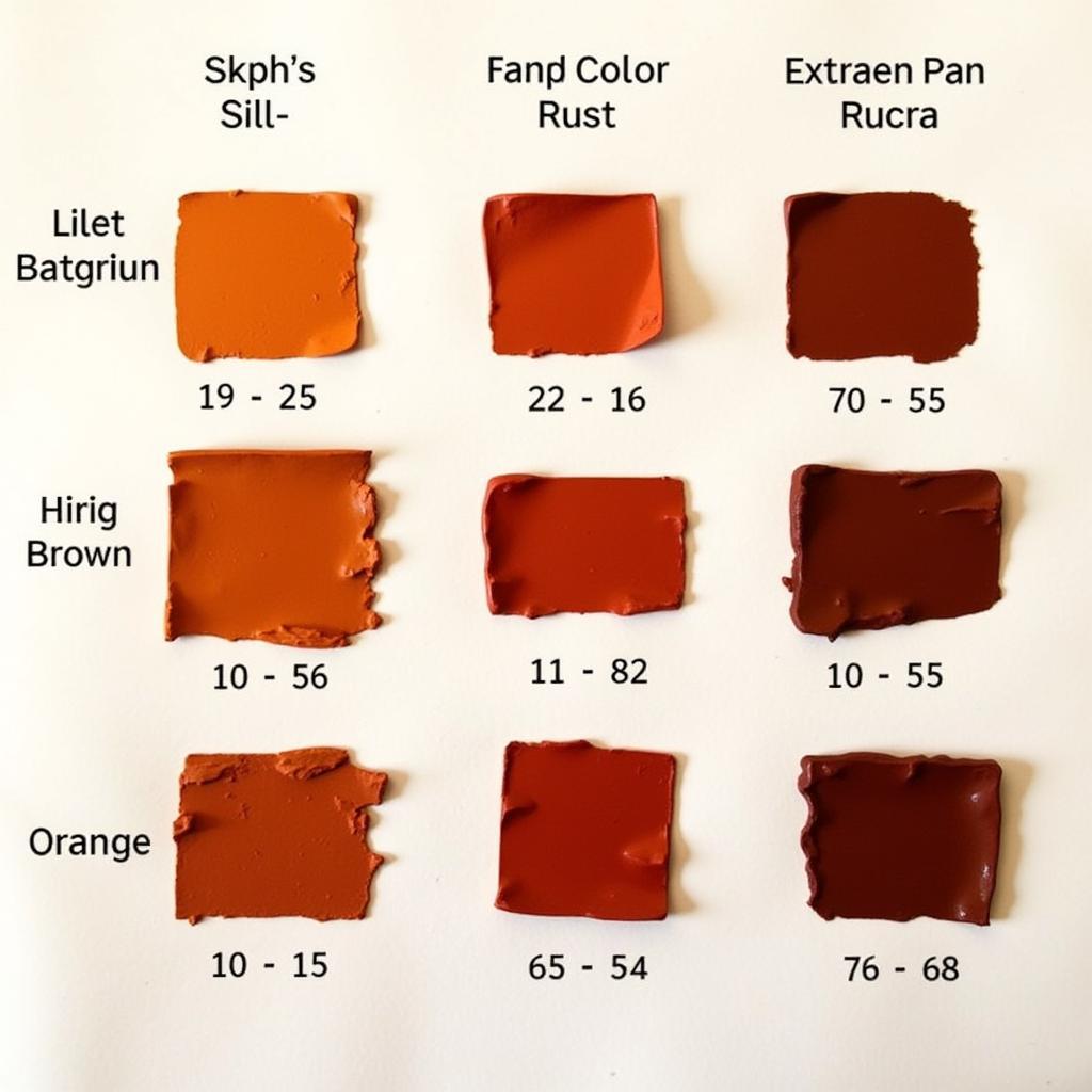 Rust Color Variations with Paint