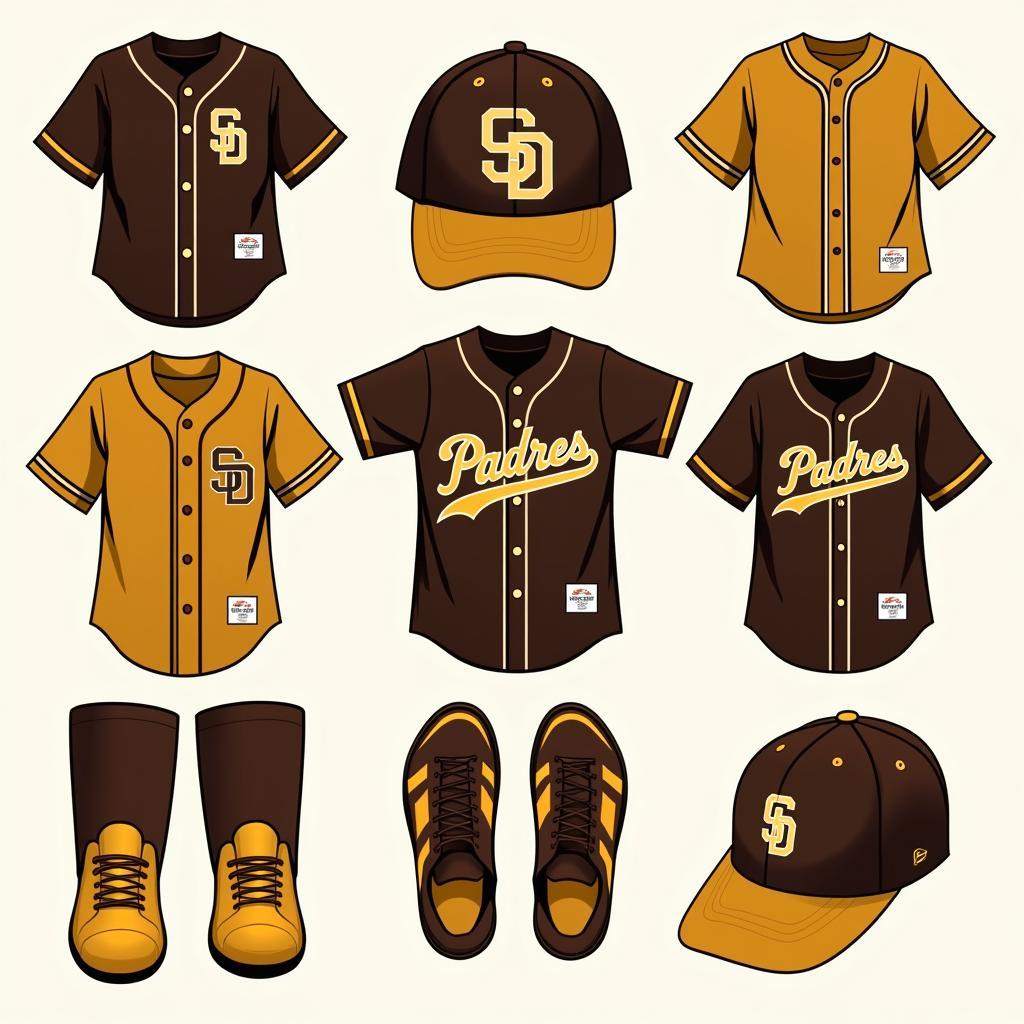 San Diego Padres Brown and Gold Uniforms