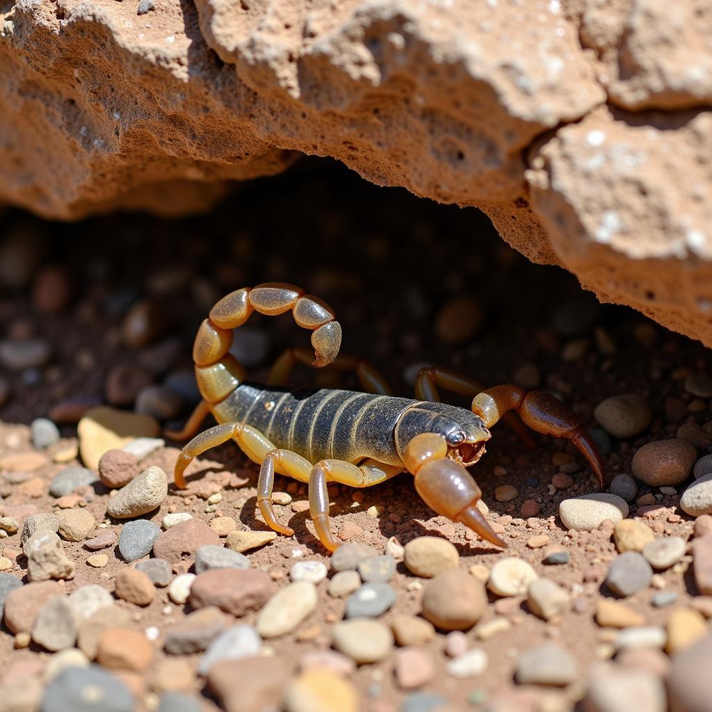 Scorpion in its natural Colorado habitat