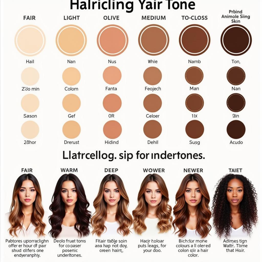 Skin Tone and Hair Color Chart