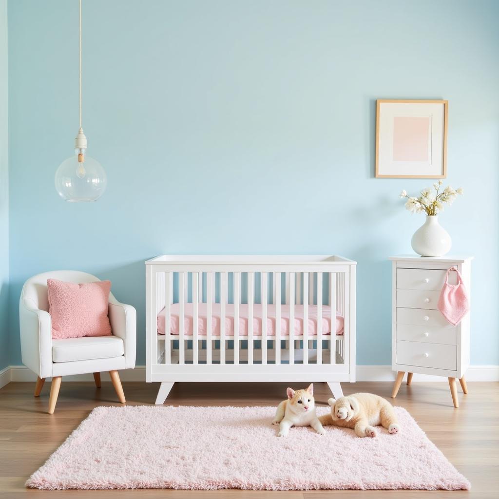 Sky Blue and Baby Pink Nursery