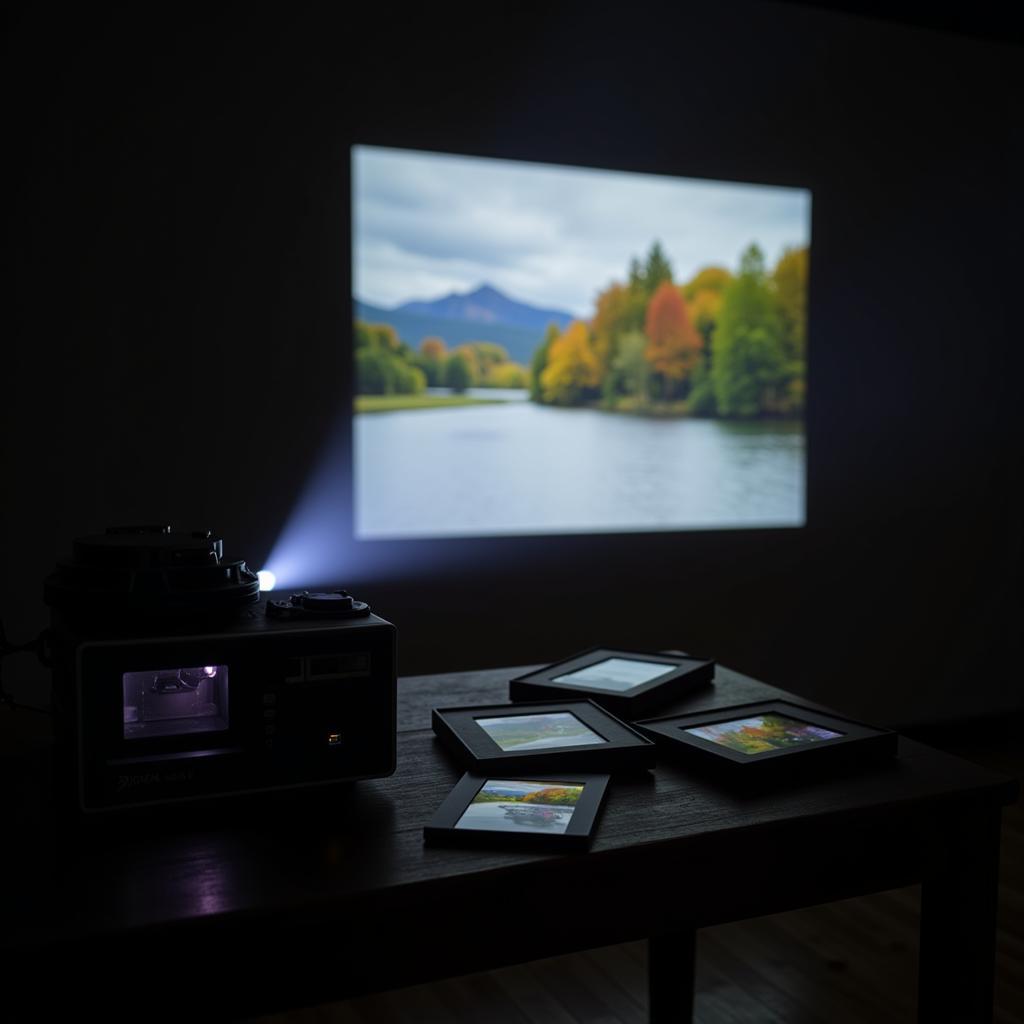 Traditional Color Slides Projection