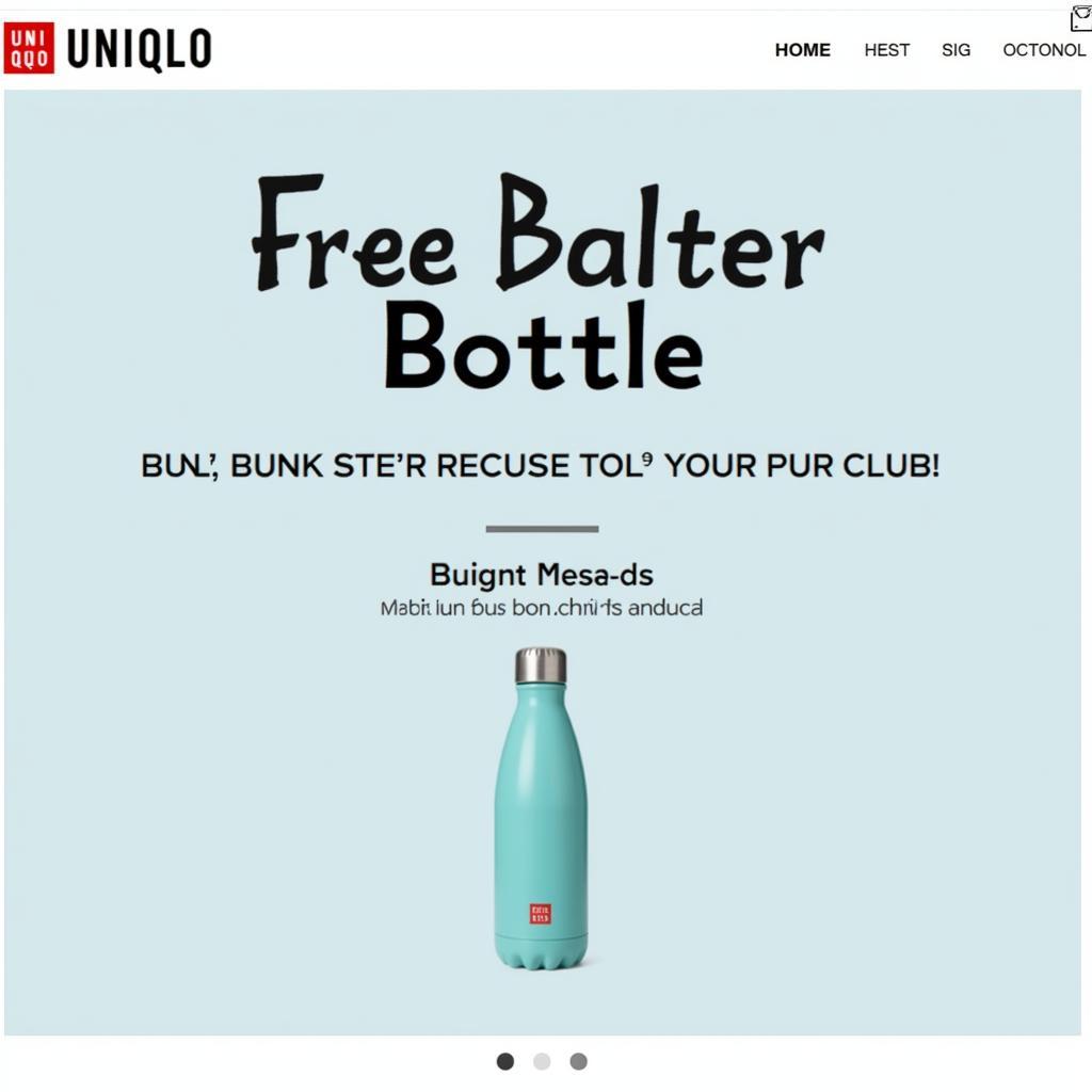 Uniqlo Free Bottle Promotions Banner