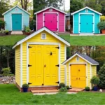 Vibrant Shed Colors as Backyard Statement Pieces