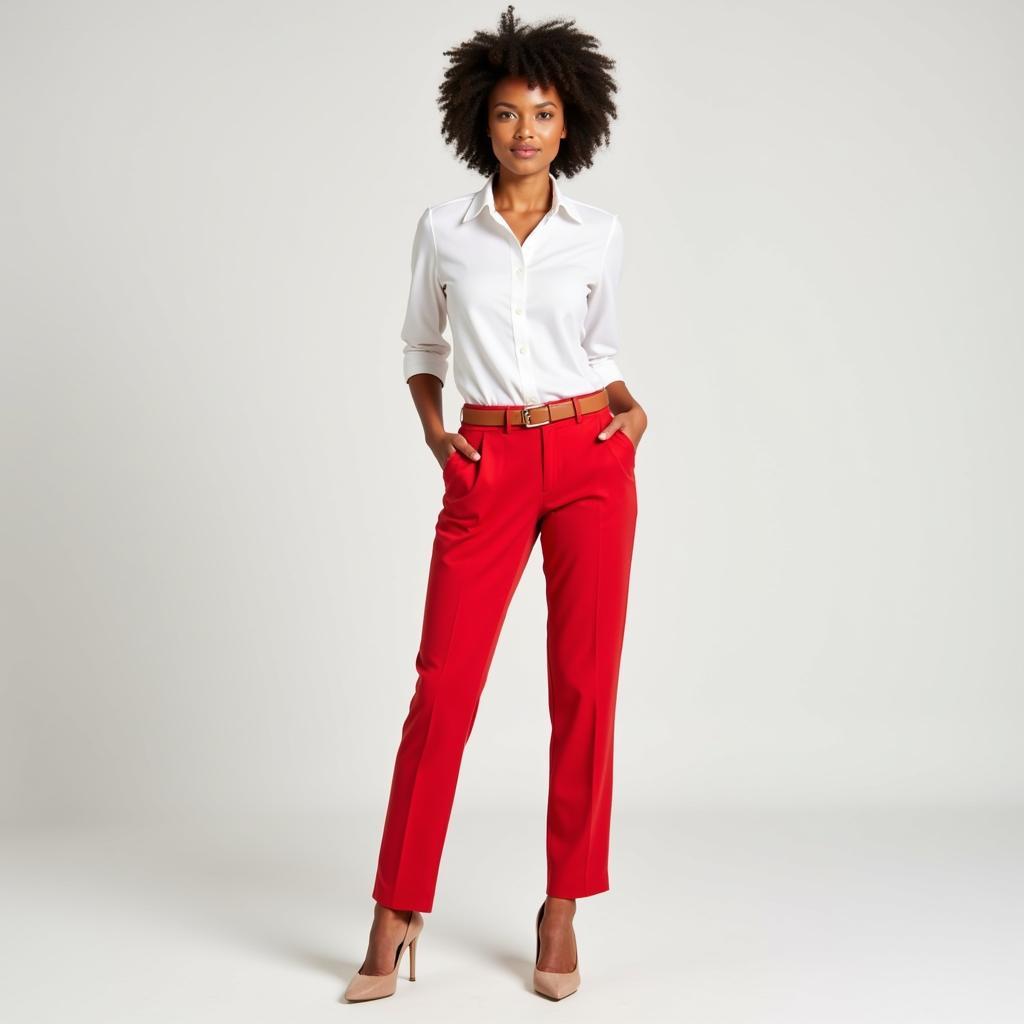 White Top and Red Pants: A Classic Chic Combination