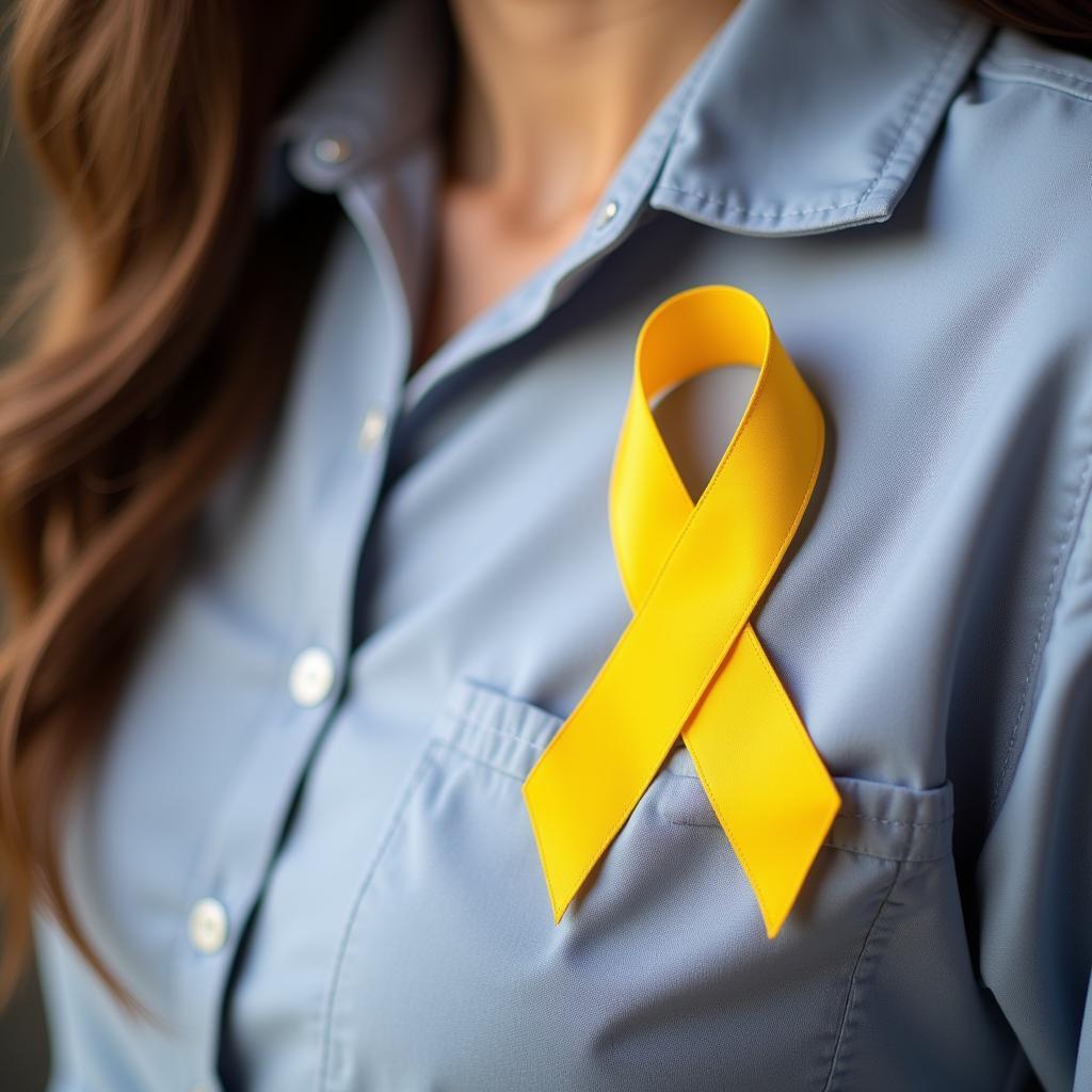 Yellow Ribbon for Bone Cancer Awareness