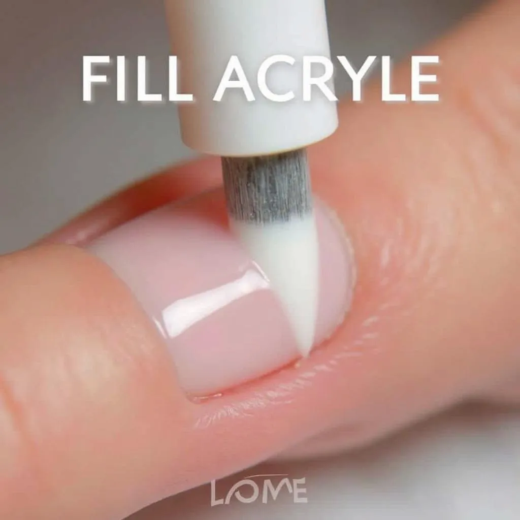 Acrylic nail fill process