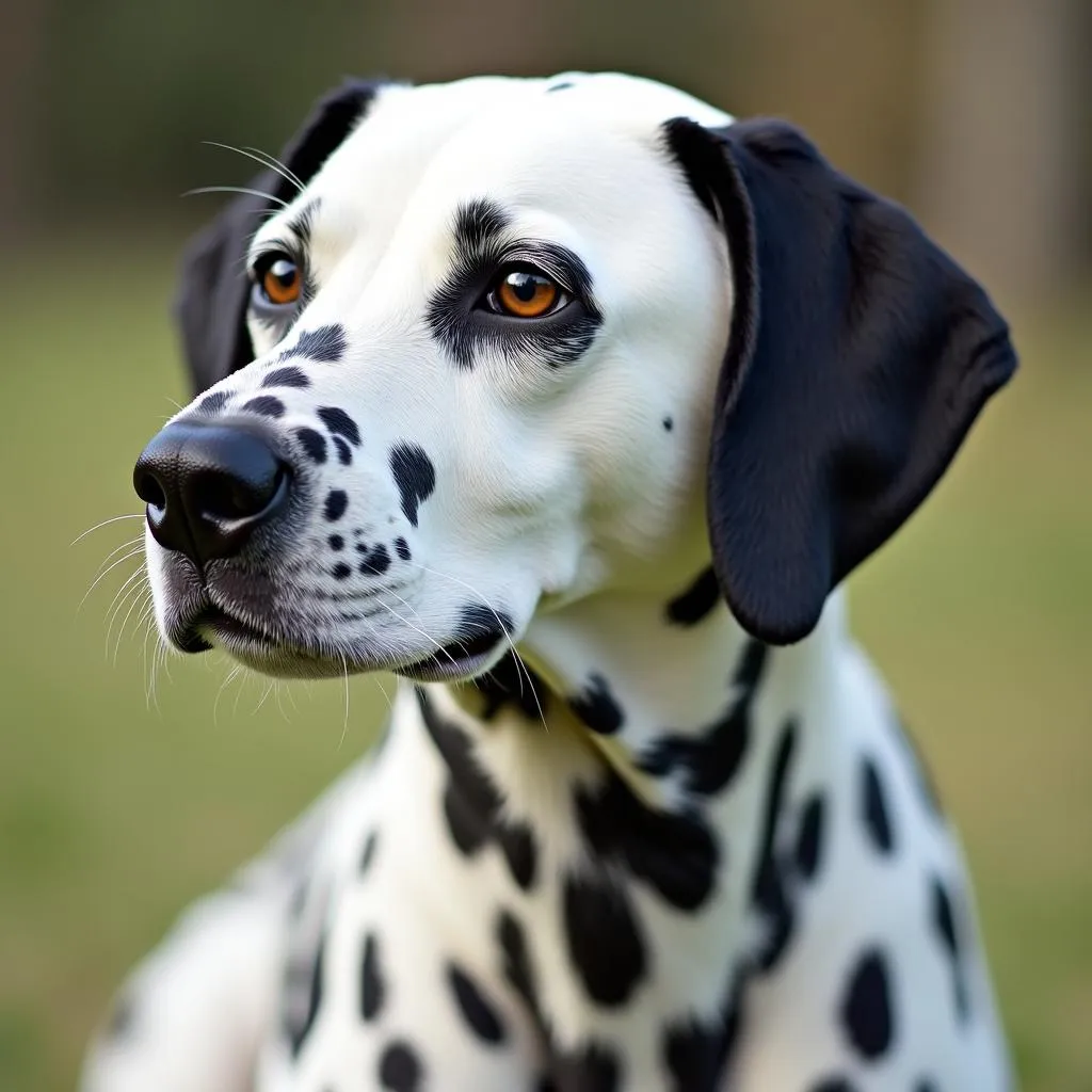 Adult Dalmatian with distinct spots