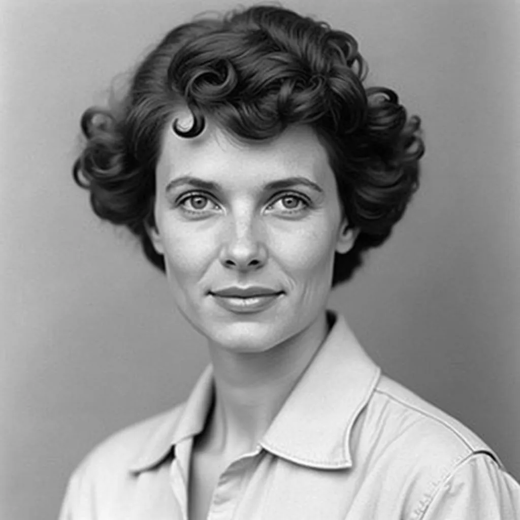 Amelia Earhart in a studio portrait