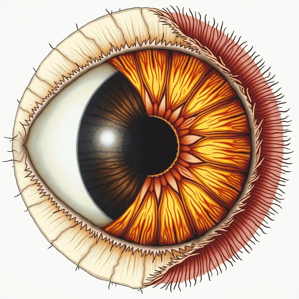 Ant compound eye structure