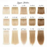 Beige blonde hair color chart