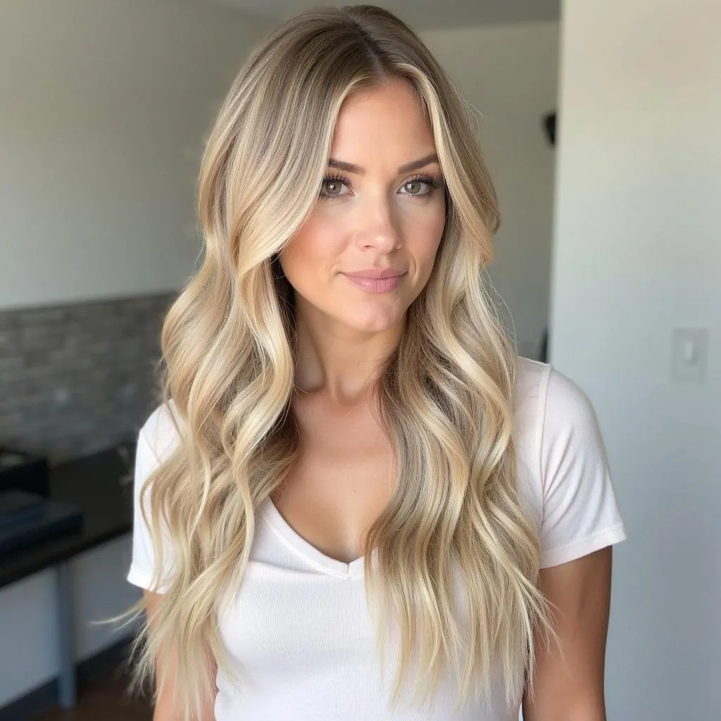 Beige Blonde Hair with Highlights