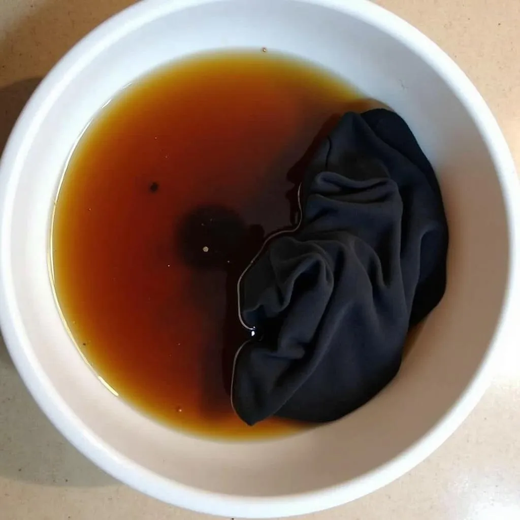 Black Tea Dye Bath for Faded Clothes