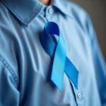 Blue Colon Cancer Awareness Ribbon