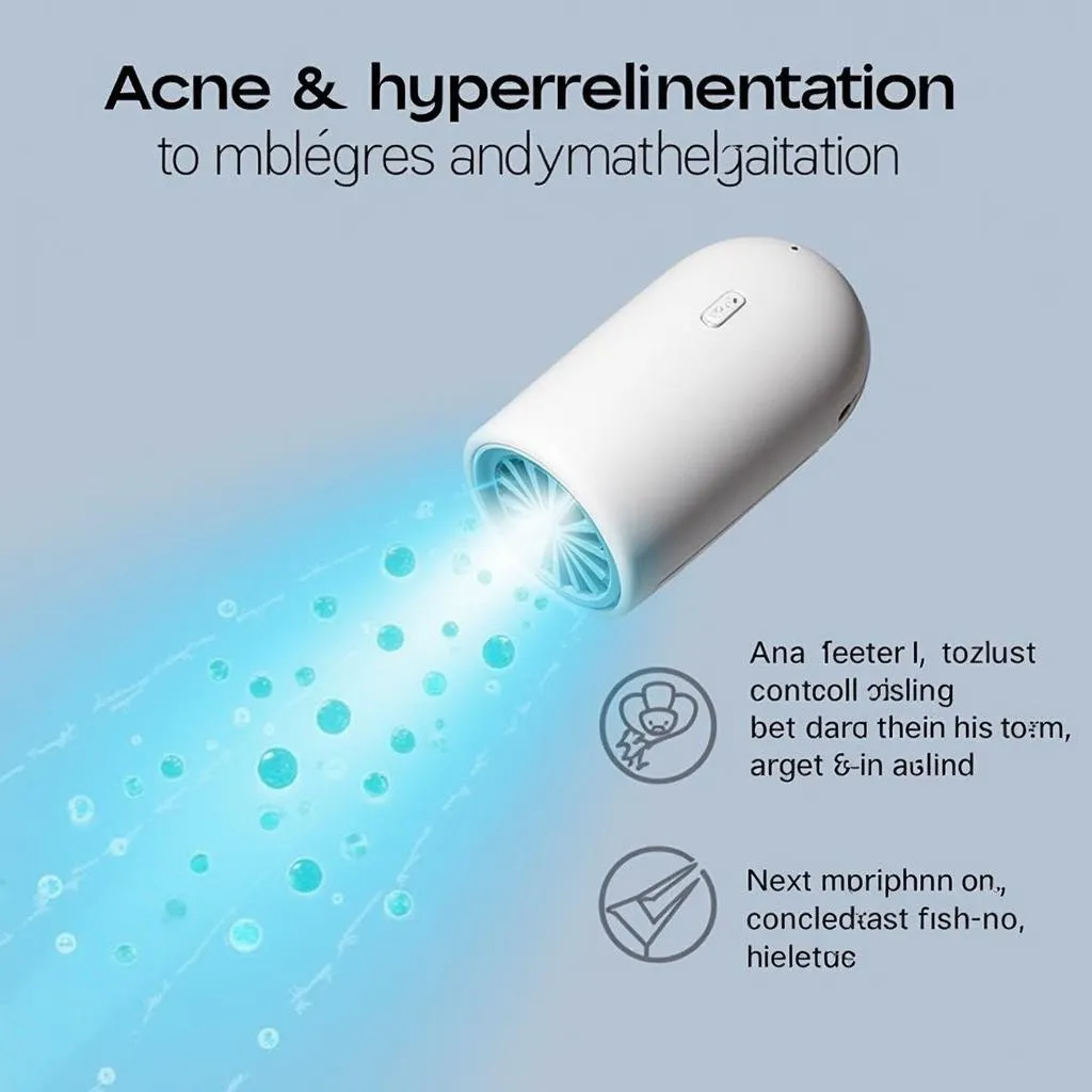 Blue light therapy device for acne and hyperpigmentation